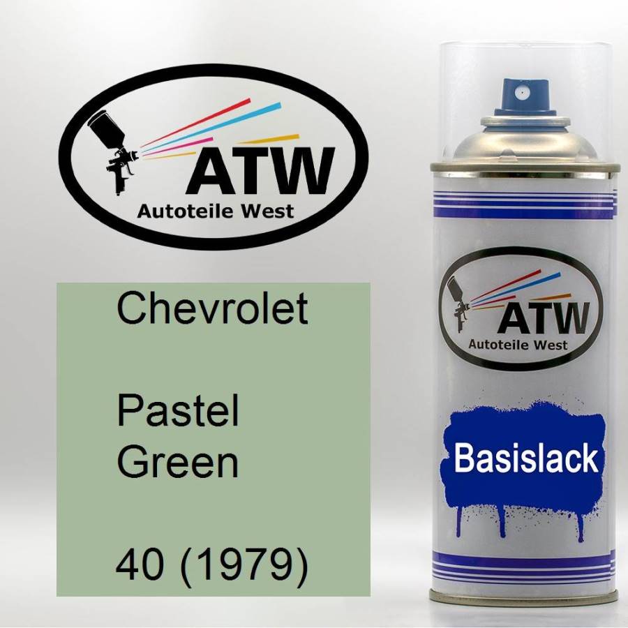 Chevrolet, Pastel Green, 40 (1979): 400ml Sprühdose, von ATW Autoteile West.